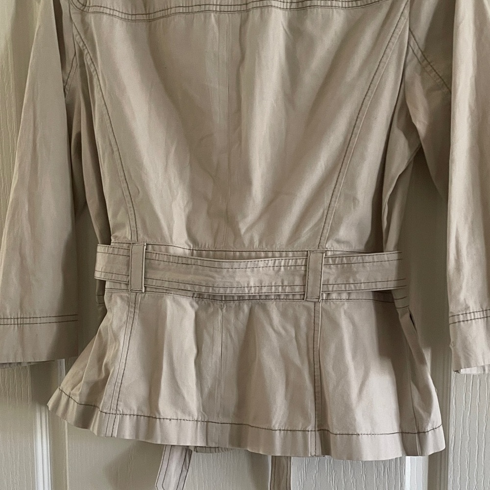LOFT Beige Utility Jacket with Belt - Picture 5 of 5